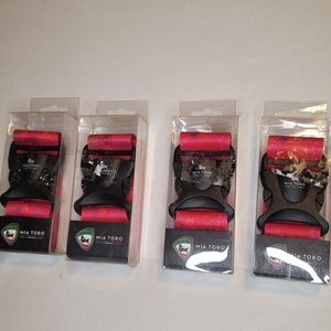 Mia toro pink luggage strap bundle of 4 NWT